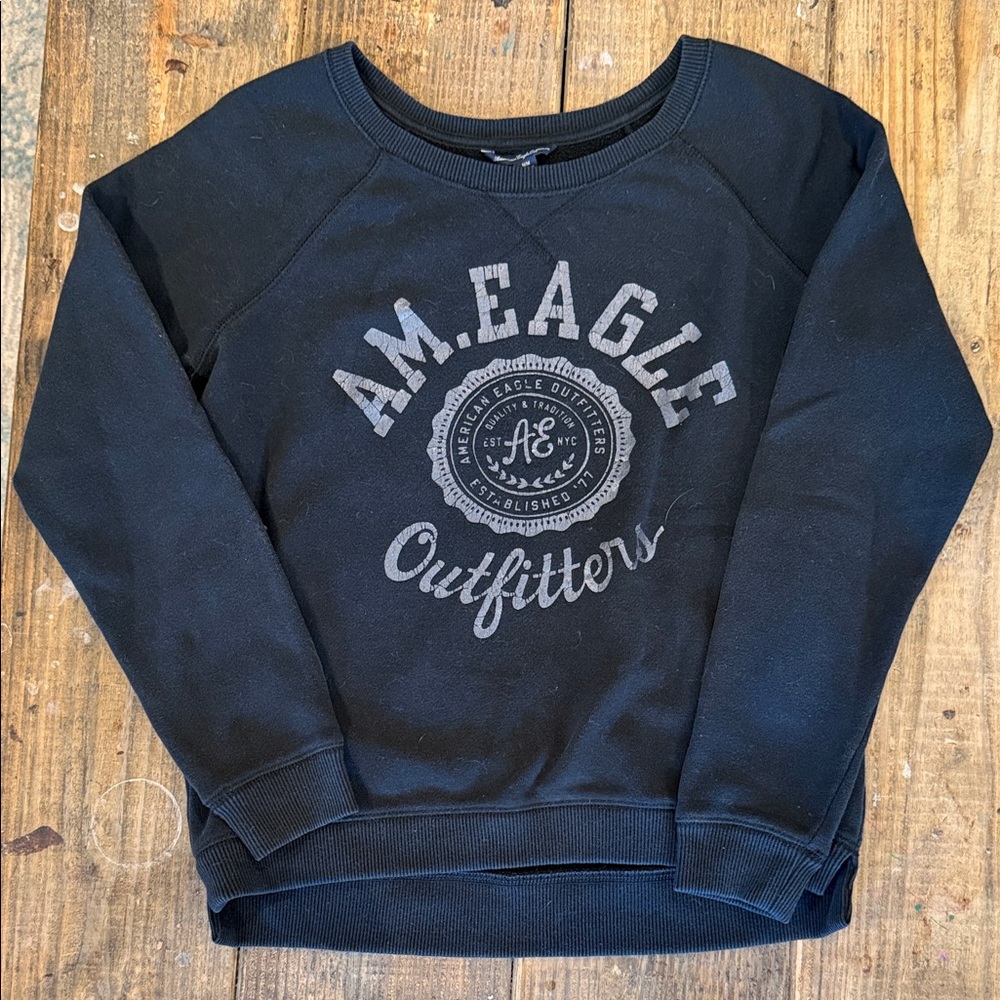 American Eagle Outfitters Navy Blue Crew Neck Sweatshirt